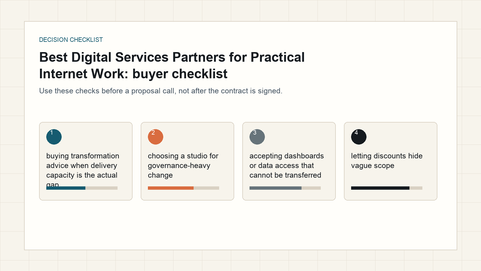digital services partners buyer checklist