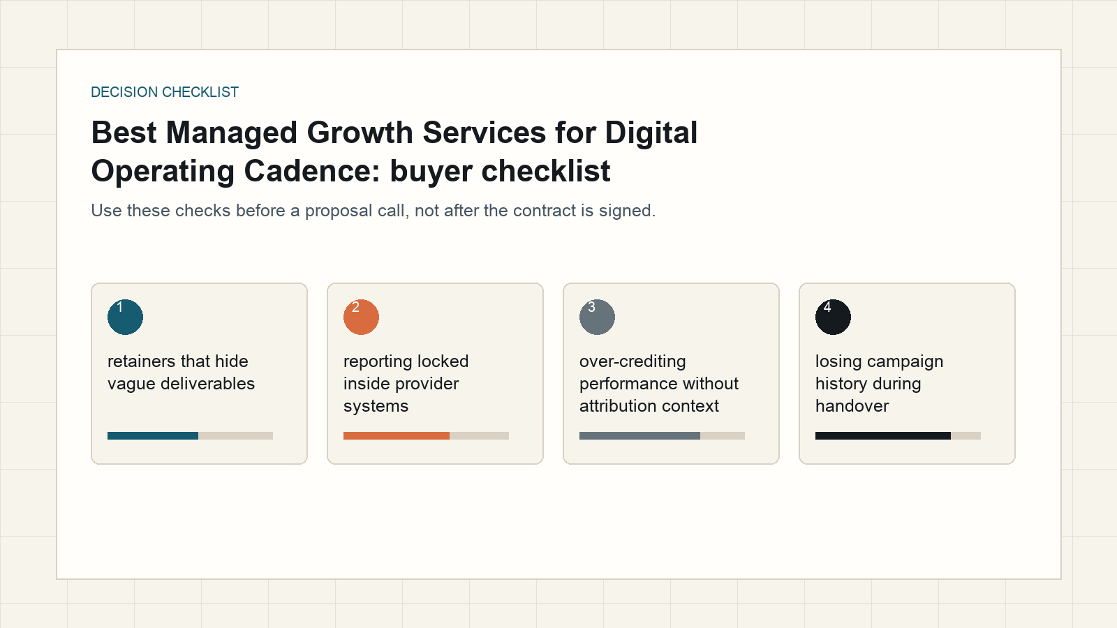 managed growth services buyer checklist